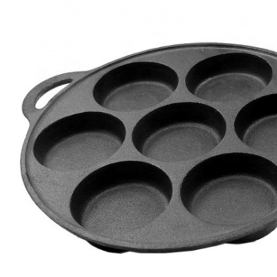 Round Cast Iron Cake Pan Pre-seasoned Baking Mold