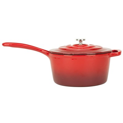 Hot Sale Cast Iron Enameled Sauce Pan with long handle