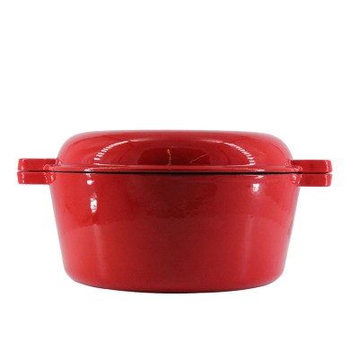 5 Quart Enamel Cast Iron Casserole Pot Multi Cooker For Frying Cookware Set