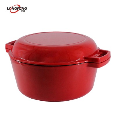 Customized Enamel Cast Iron Round Dutch Oven For Cooking BBQ Use